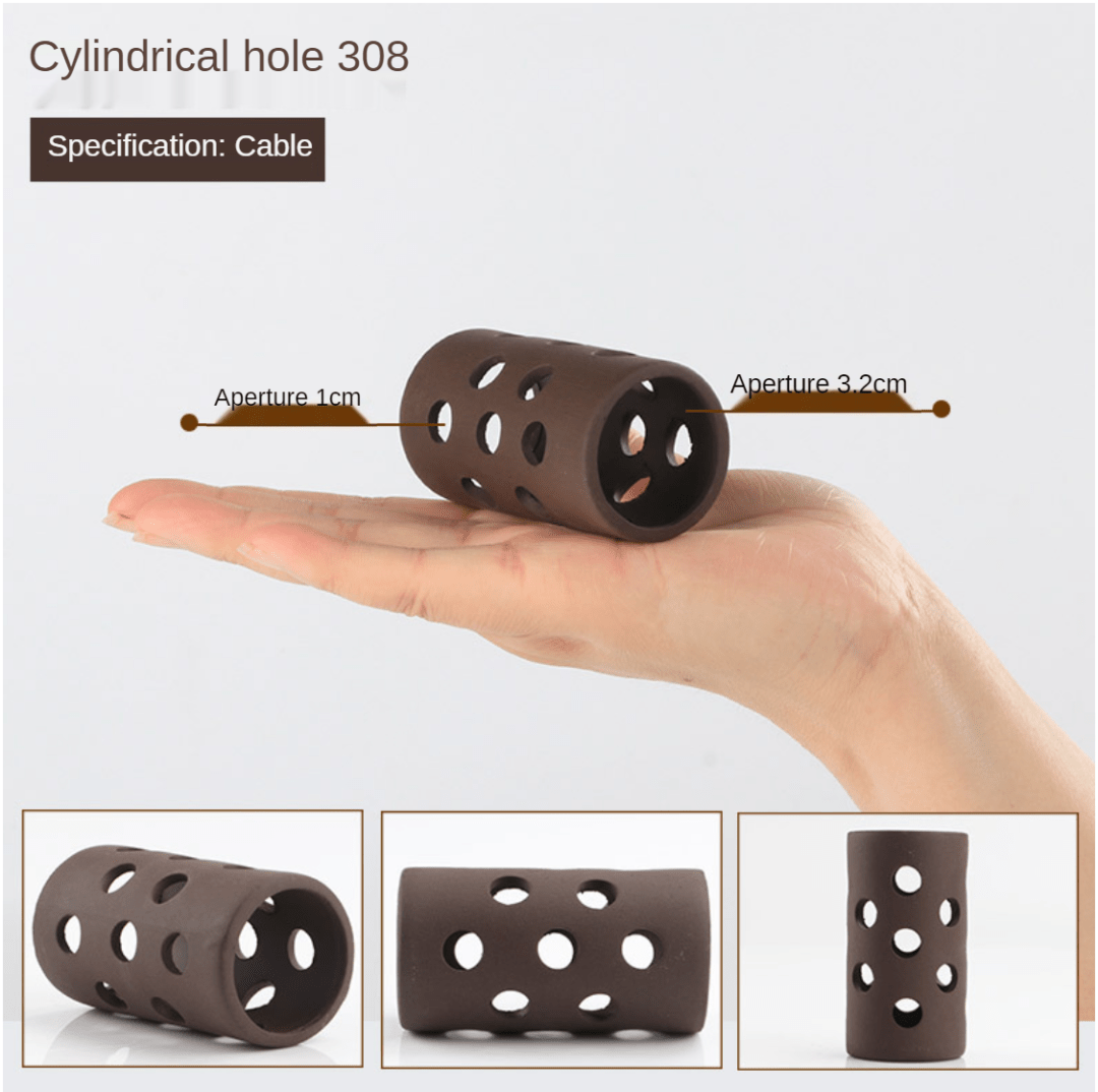 Ceramic Shelter - Cylindrical Hole - Planted Aquaria