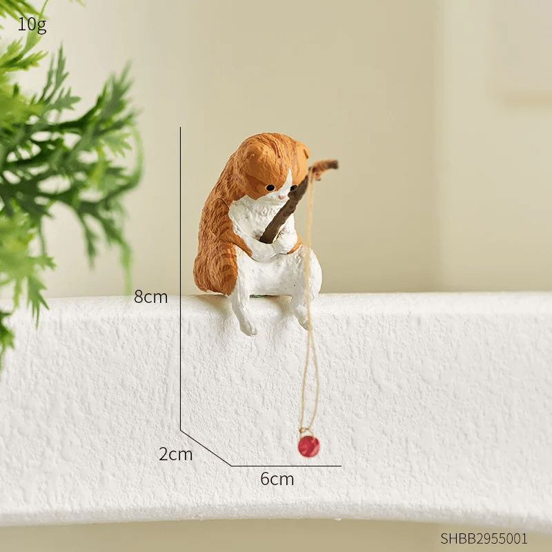 Fishing Cat Ornament - Orange Striped - Planted Aquaria