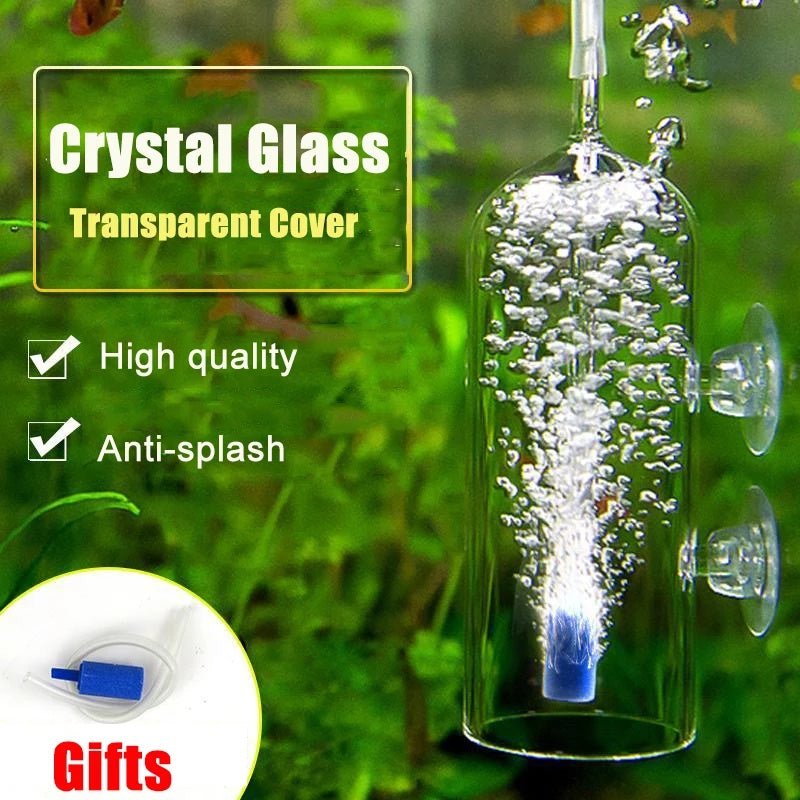 Glass Oxygen Airstone Cover - Planted Aquaria