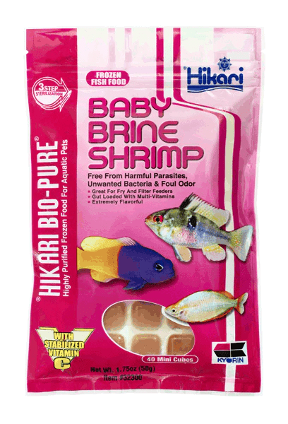 Hikari Bio - Pure Frozen Baby Brine Shrimp 1.75oz Cubes - Planted Aquaria