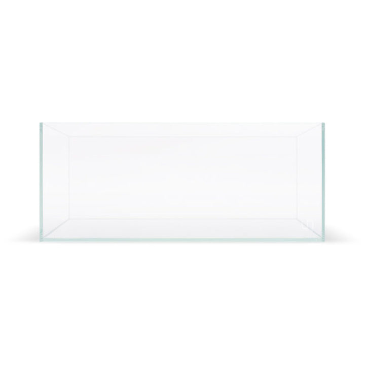 A clear glass display box with a rectangular shape, ideal for showcasing items in a minimalistic style.