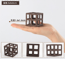 Ceramic Shelter - Rubik's Cube, Square Holes - Planted Aquaria