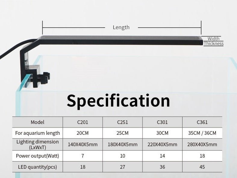 Chihiros C - Series LED Light for Nano Tanks - Planted Aquaria