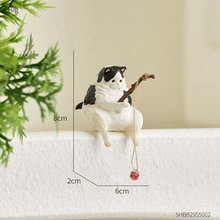 Fishing Cat Ornament - Black & White - Planted Aquaria