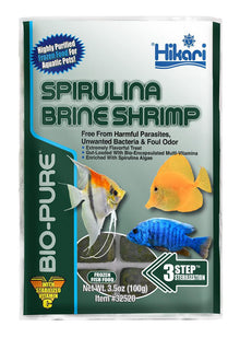 Hikari Bio - Pure Frozen Spirulina Brine Shrimp 3.5oz Cubes - Planted Aquaria