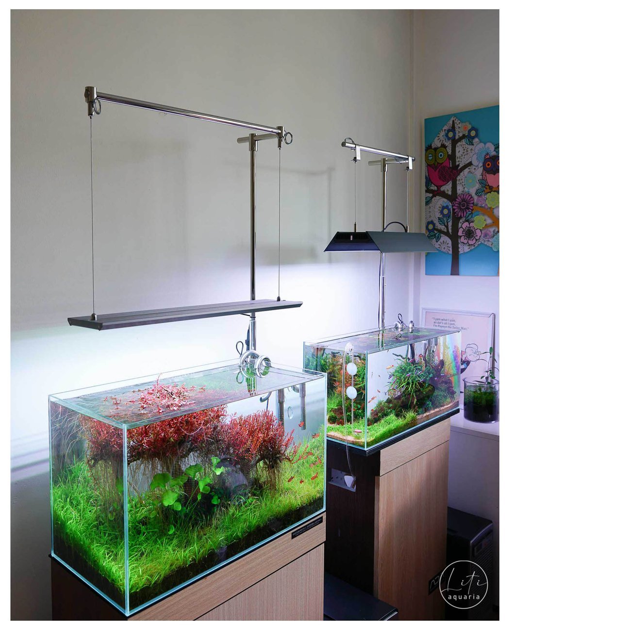 LitiAquaria Stainless Steel Lighting Stand (Cabinet Mount) - Planted Aquaria