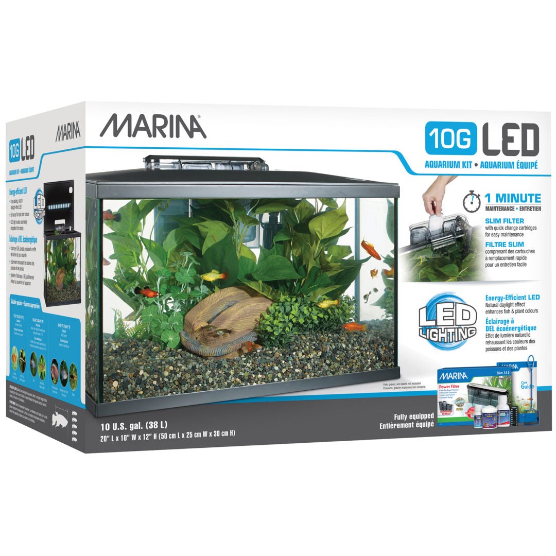 Marina 10G (10 Gal.) LED Aquarium Kit - Planted Aquaria