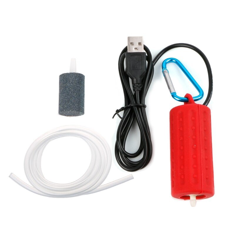 Nano USB Air Pump Kit Red - Planted Aquaria
