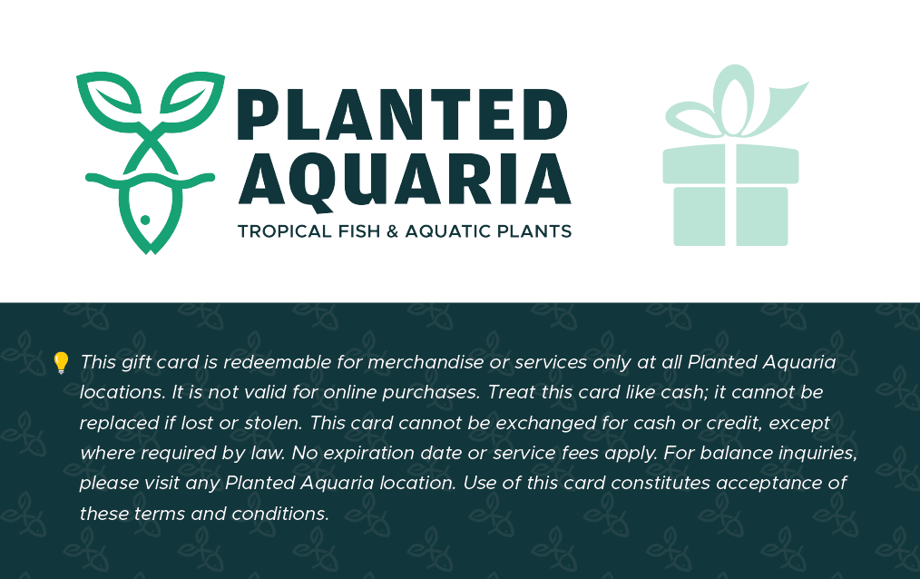 Planted Aquaria Gift Card