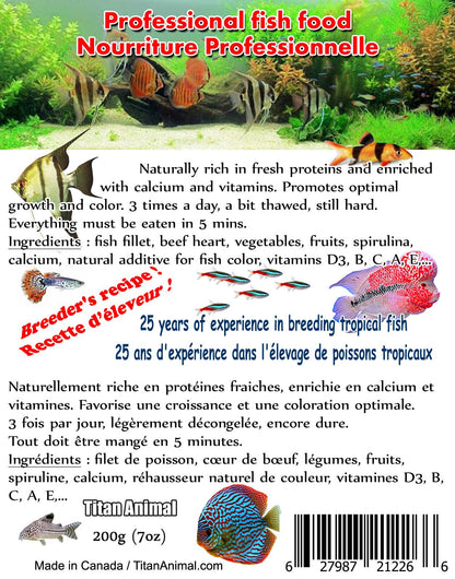Titan Animal Frozen Food (Stendker Discus Food) - Planted Aquaria